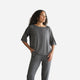 Butter Modal Boat Neck Tee Coal