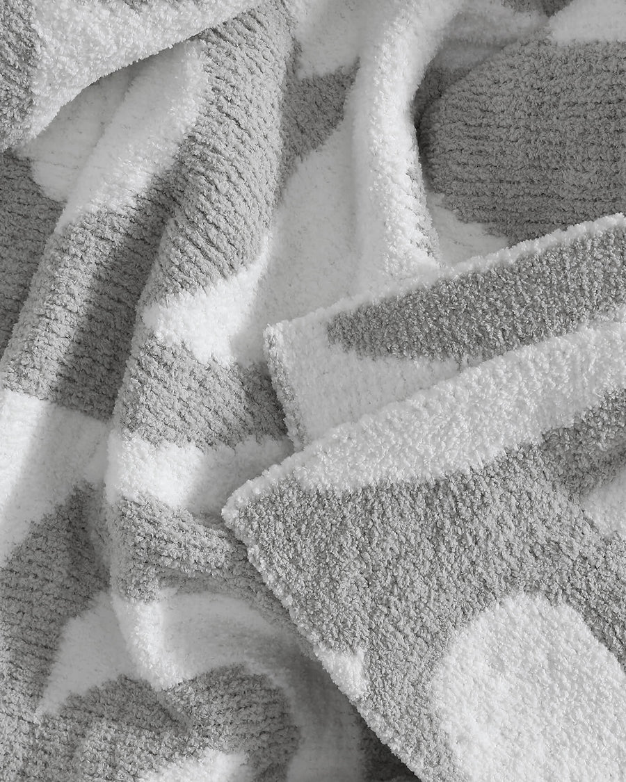 Sunday Citizen Casablanca Bed Blanket Cloud Gray - Off White