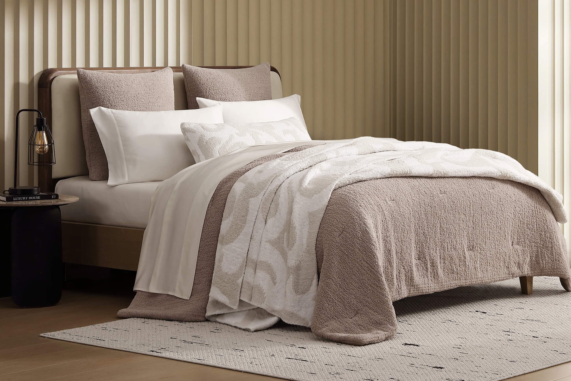 Sunday Citizen Casablanca Bed Blanket Oatmeal - Clear - White 