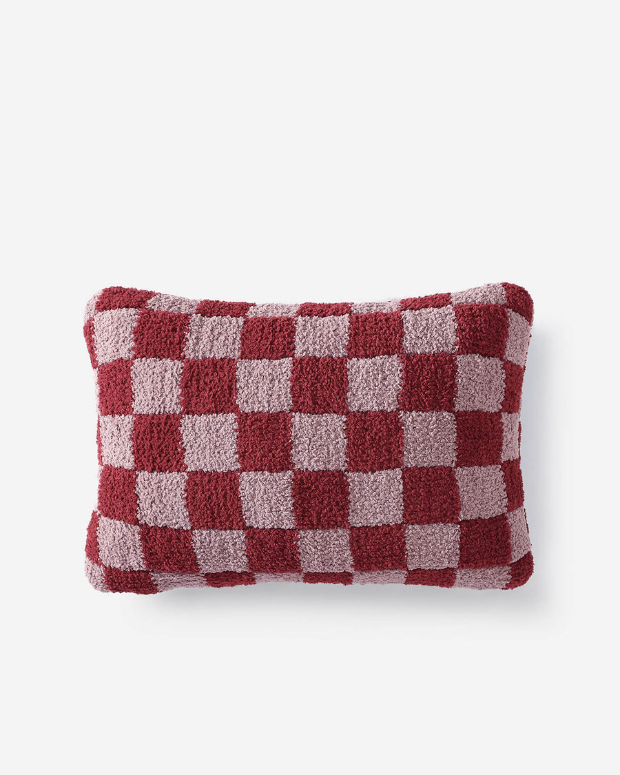 Checkerboard Mini Pillow Pomegranate - Rose