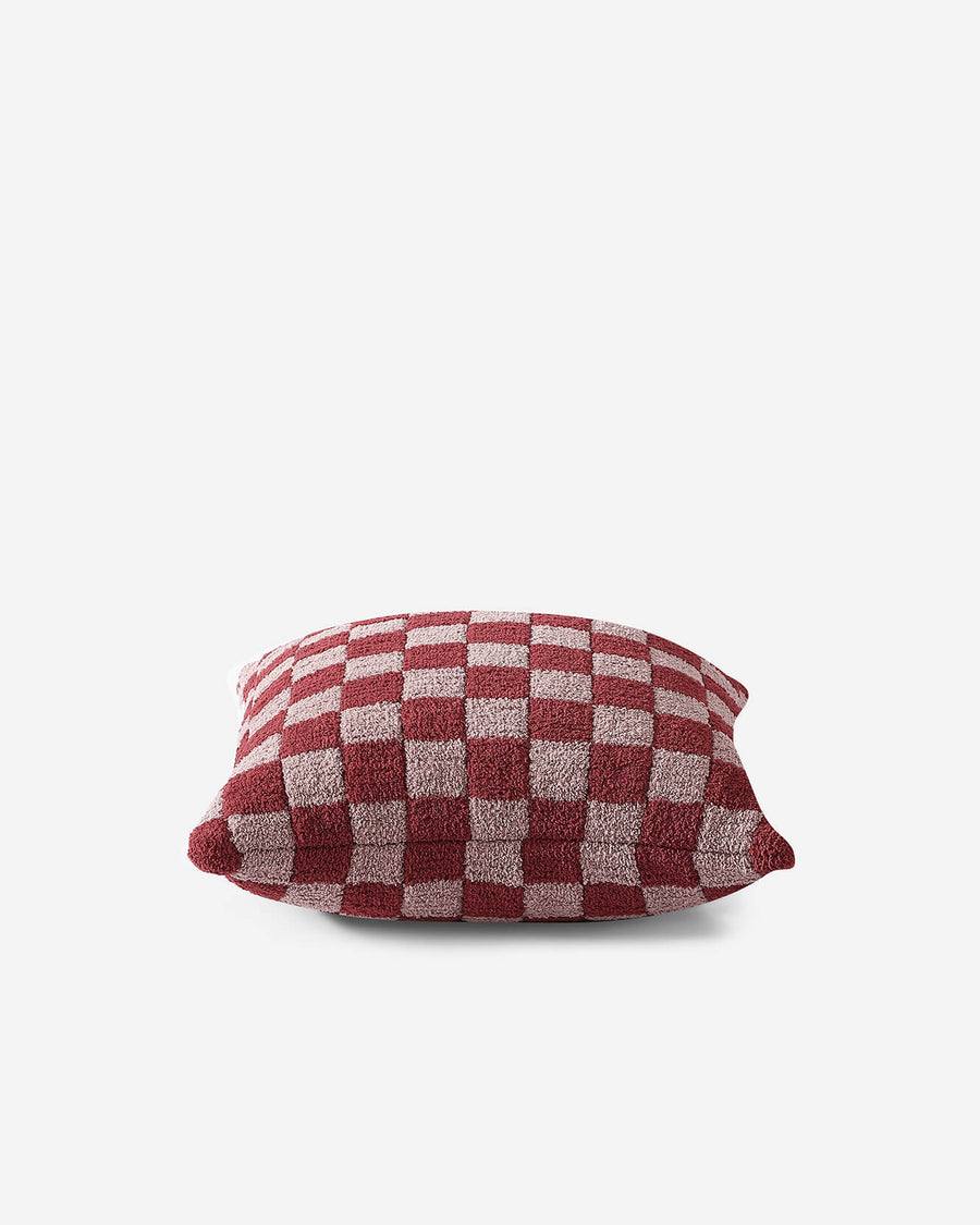 Checkerboard Throw Pillow Pomegranate / Rose