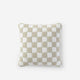 Checkerboard Throw Pillow Sahara Tan - Off White