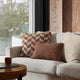 Chevron Throw Pillow Chestnut - Biscotti