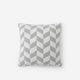 Chevron Throw Pillow Cloud Gray - Off White