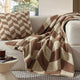 Chevron Throw Pillow Chestnut - Biscotti