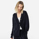 CloudCool Oversized Ribbed Buttoned Cardigan Coal