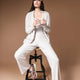 CloudCool Ribbed Relaxed Pants Bone