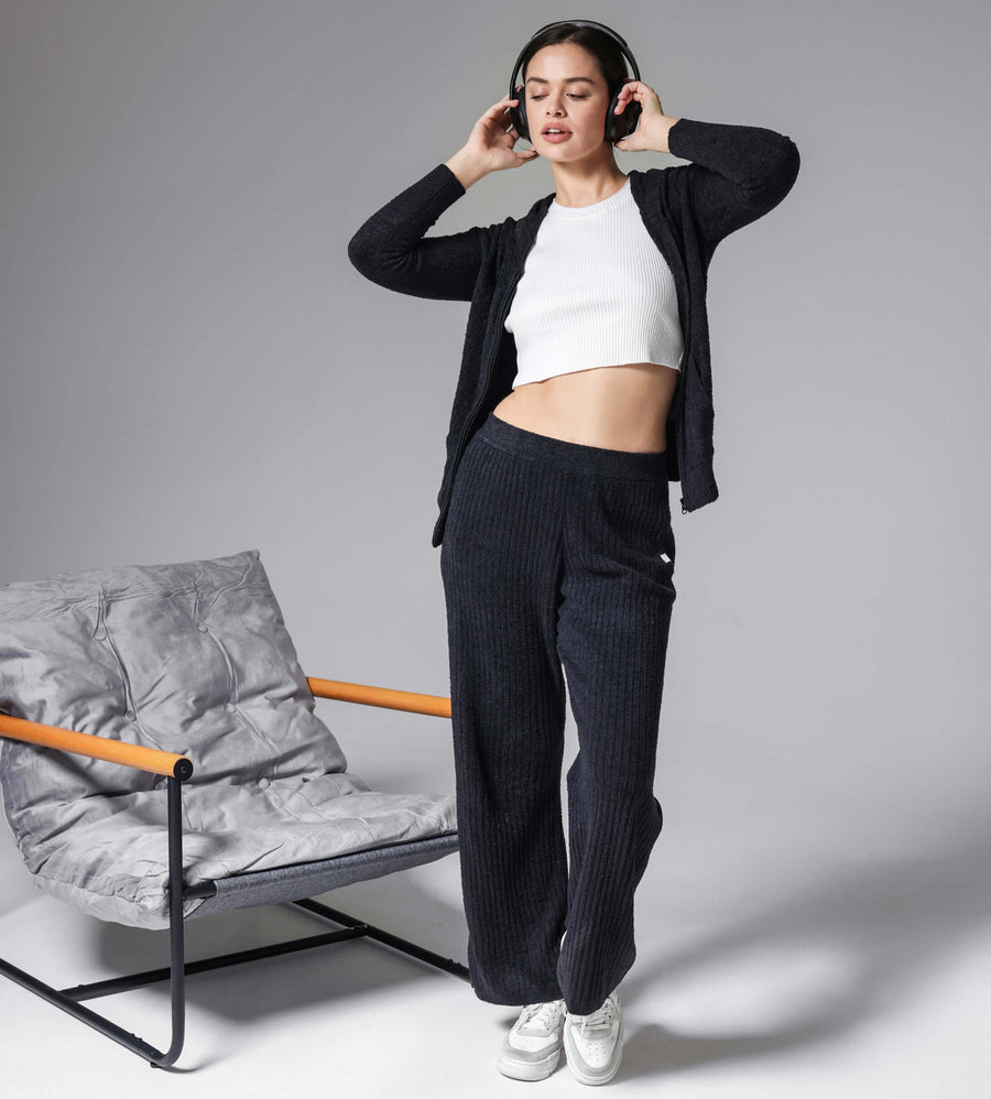 Cloud Cool Ribbed Pants Coal