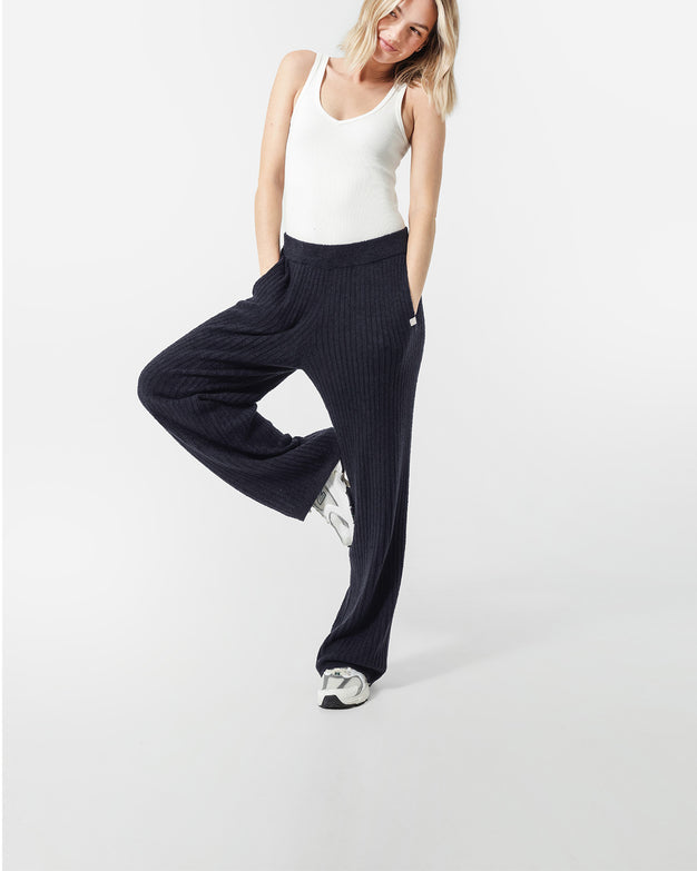 CloudCool Ribbed Relaxed Pants Coal
