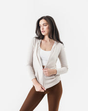 CloudCool Zip-Up Hoodie Bone