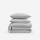 Cloud Silque Stitch Comforter Bundle Pearl Gray