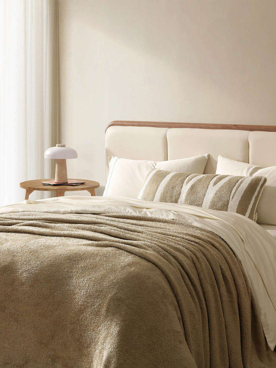 Sunday-Citizen_Cloud-Silque-Woodland_Lumbar-Pillow White - Sandstone