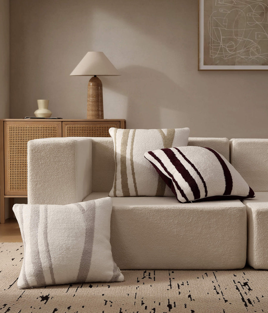 Cloud-Silque-Woodland_Throw-Pillow White - Sandstone