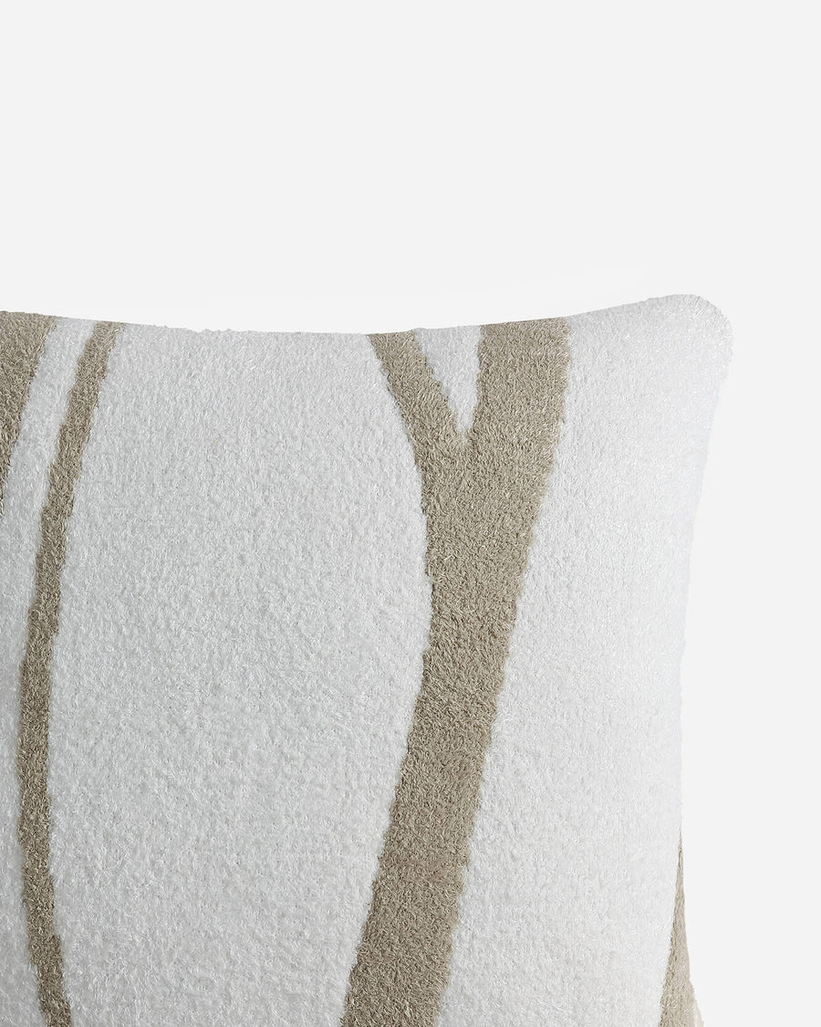 Cloud-Silque-Woodland_Throw-Pillow White - Sandstone