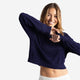 CloudCool Light Cropped Sweater Marine Blue