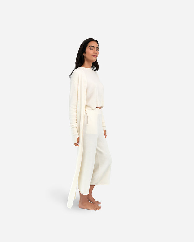 CloudCool Light Long Cardigan Off White