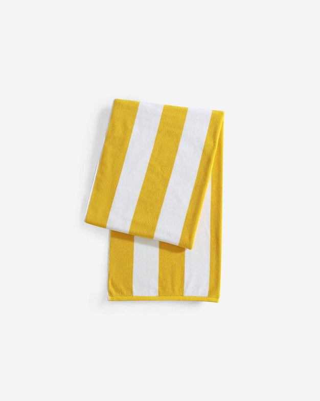 Coastal Beach Towel Yellow