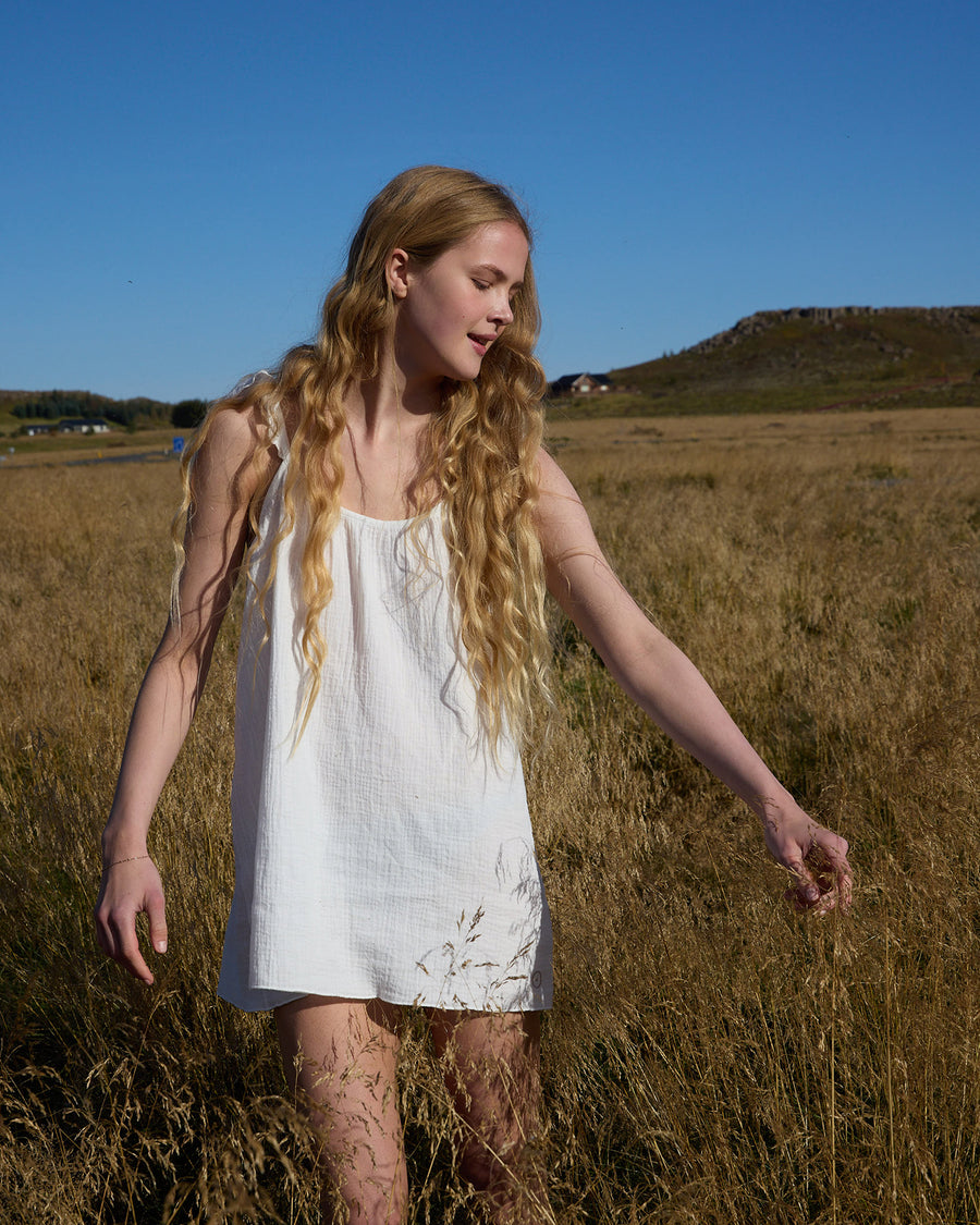 Cotton Breeze Slip Chemise Off White