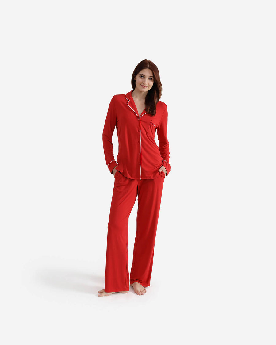 Image of Cooling Modal Long Pajama Set