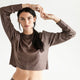 Cosset Cropped Sweatshirt Chocolate