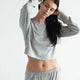 Cosset Cropped Sweatshirt Moon over Malta Gray