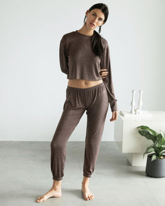 Cosset Relaxed Sweatpants Chocolate