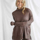 Cosset Relaxed Turtleneck Chocolate
