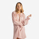 Cotton Breeze Long-Sleeved Chemise Powder Pink