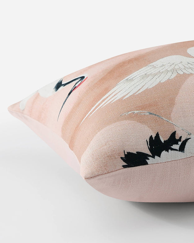 unday-Citizen_Crane-In-The-Clouds-Small-Lumbar-Pillow_ Pink Sand