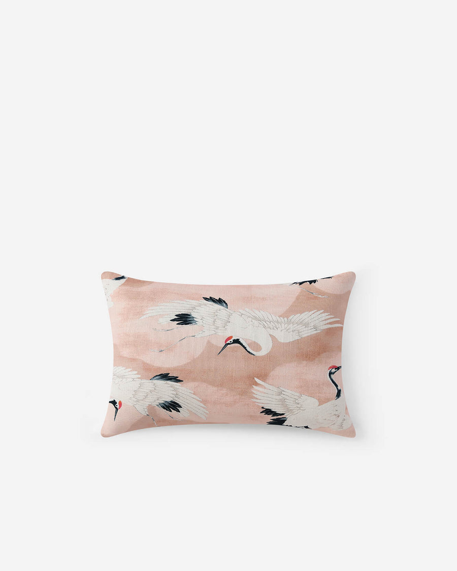 unday-Citizen_Crane-In-The-Clouds-Small-Lumbar-Pillow_ Pink Sand