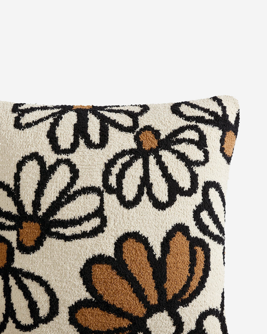 Daisy Throw Pillow Chestnut - Sahara Tan