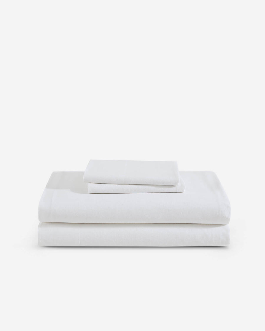 European Flax Linacel™ Sheet Set Clear White