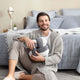 Ribbed Hooded Robe Cloud Gray
