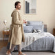 Ribbed Hooded Robe Biscotti