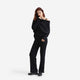 Sunday Citizen Faux Cashmere Asymmetrical Long Sleeve Black