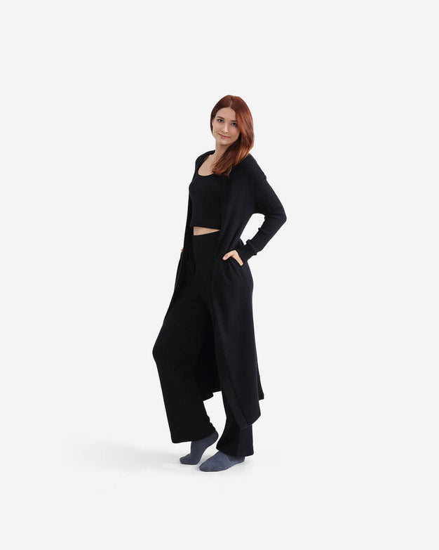 Sunday-Citizen_Faux-Cashmere_Long-Cardigan Black