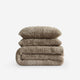 Breathable Faux Fur comforter Bundle toffee