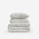 Breathable Faux Fur comforter Bundle White