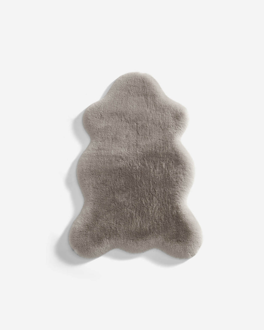 Sunday-Citizen_Faux-Fur-Throw-Rug Pillow Grey