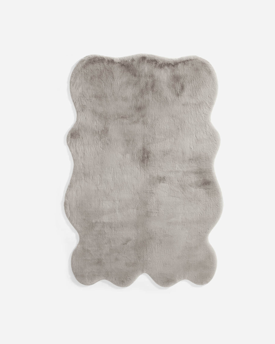 Sunday-Citizen_Faux-Fur-Throw-Rug Pillow Grey