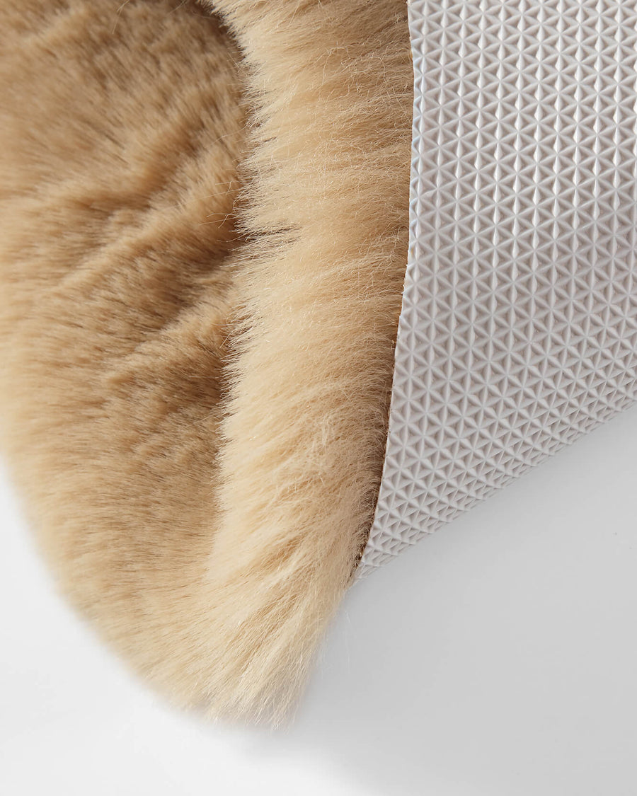 Sunday-Citizen_Faux-Fur-Rug Tan