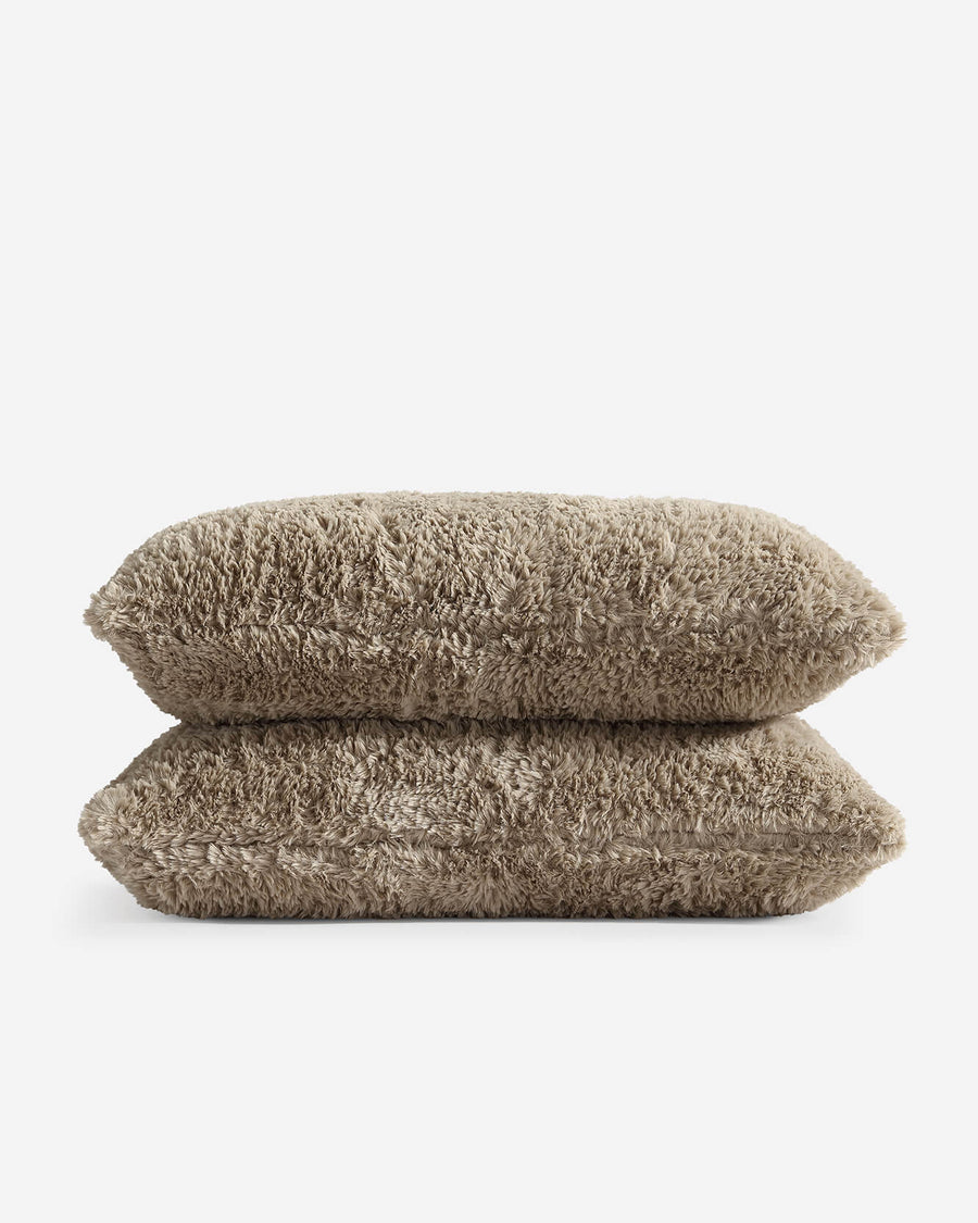 Sunday Citizen Faux-Fur Sham Set Toffee