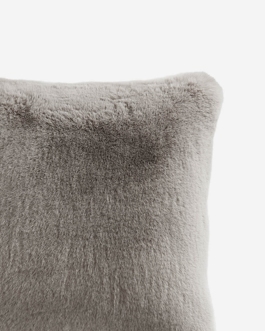Sunday-Citizen_Faux-Fur-Throw Pillow Grey