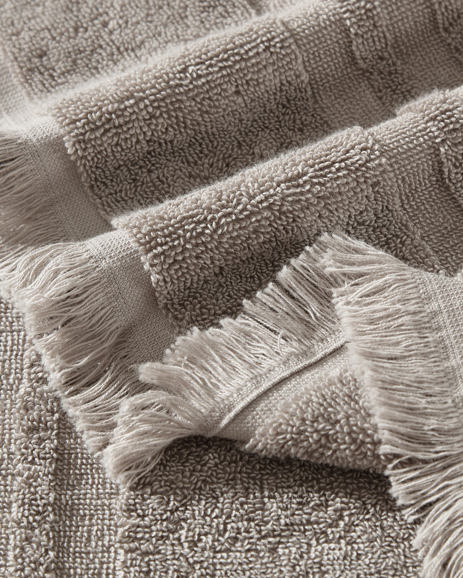 Fringed Towel Set Taupe