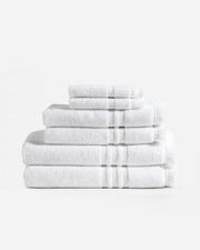 Fringed Towel Set Clear White