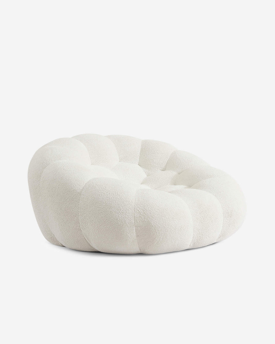 Ciel Chair Ottoman Set Beige