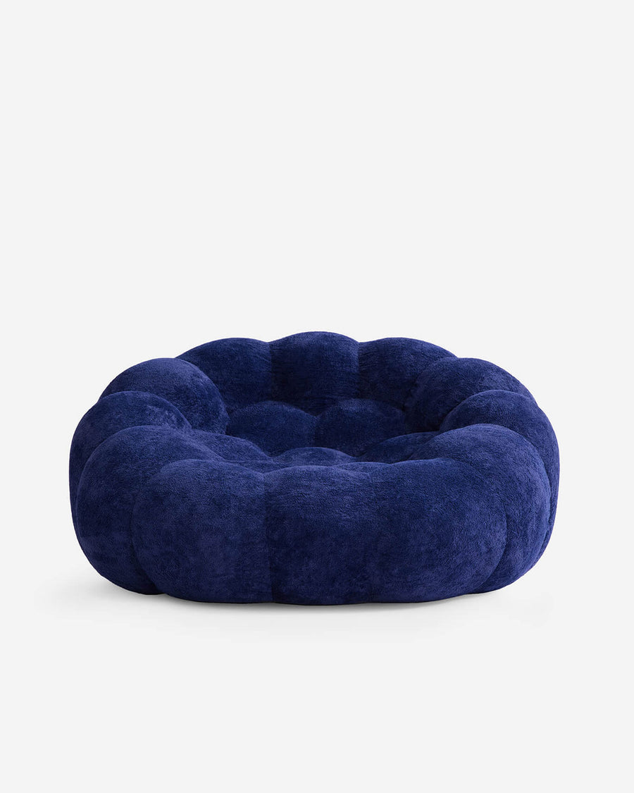 Ciel Chair Ottoman Set Dark Blue