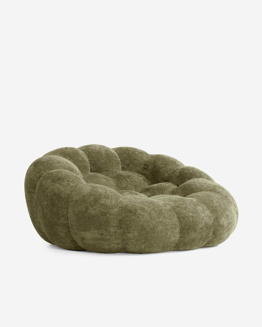 Ciel Chair Ottoman Set  Pine Green