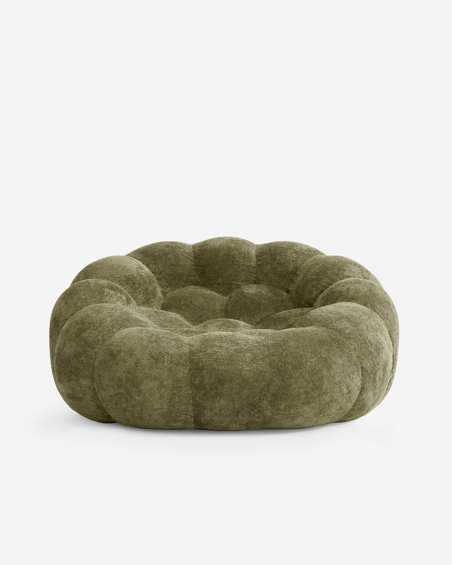 Ciel Chair Ottoman Set  Pine Green