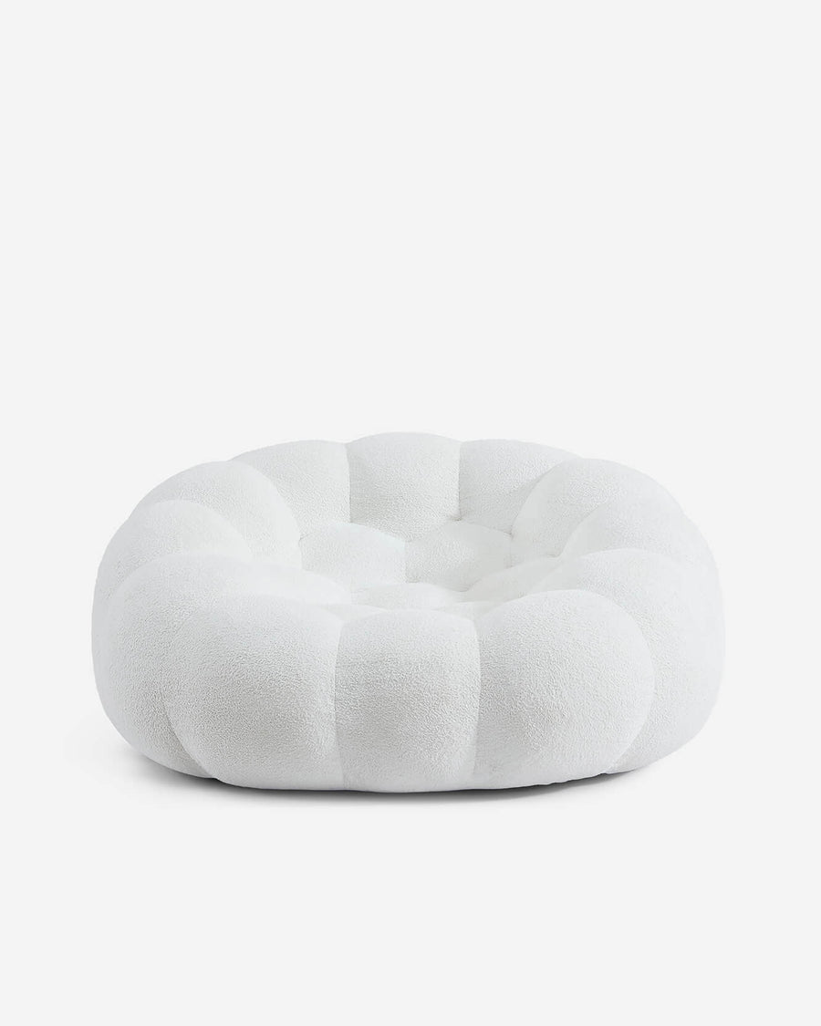 Ciel Chair Ottoman Set White